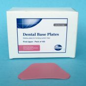 Dental Base Plates Pink Upper (Pack of 100)